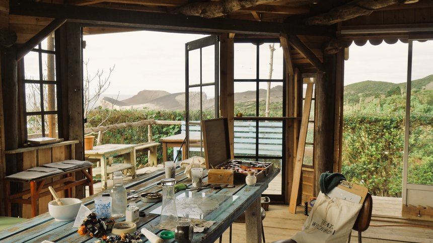 maria vista do atelier